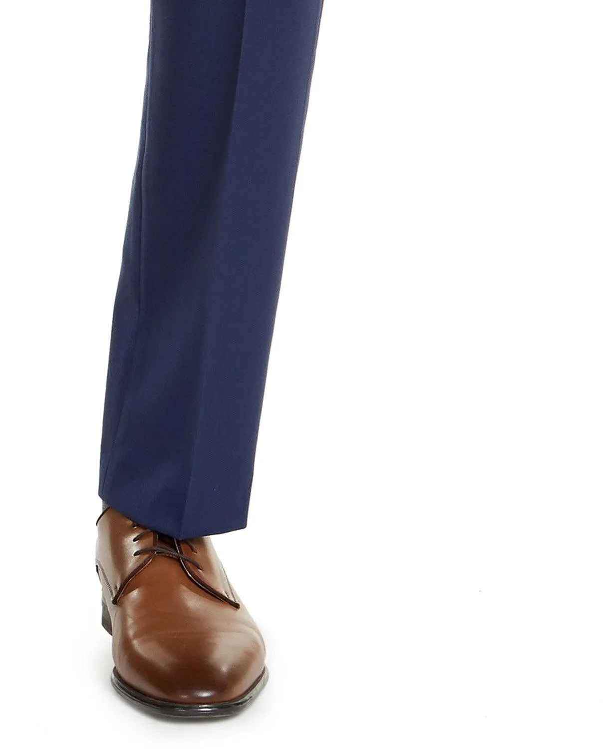 Alfani Mens Slim fit Dress Pants 32 / 32 Blue Solid Stretch