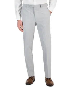 Alfani Mens Slim fit Dress Pants 32 / 32 Grey Plaid