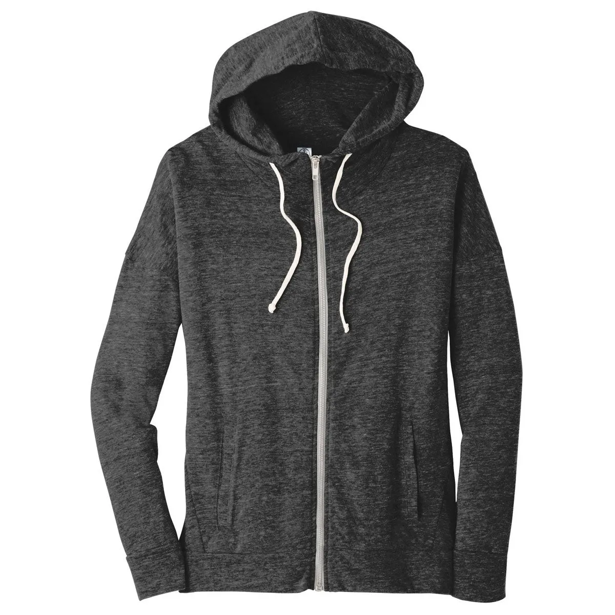 Alternative Women's Eco Black Eco-Jersey Cool-Down Zip Hoodie