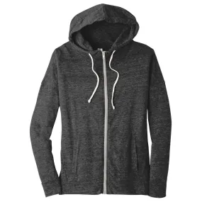 Alternative Women's Eco Black Eco-Jersey Cool-Down Zip Hoodie
