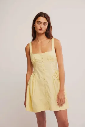 Astrid Oxford Mini Dress-Banana Cream