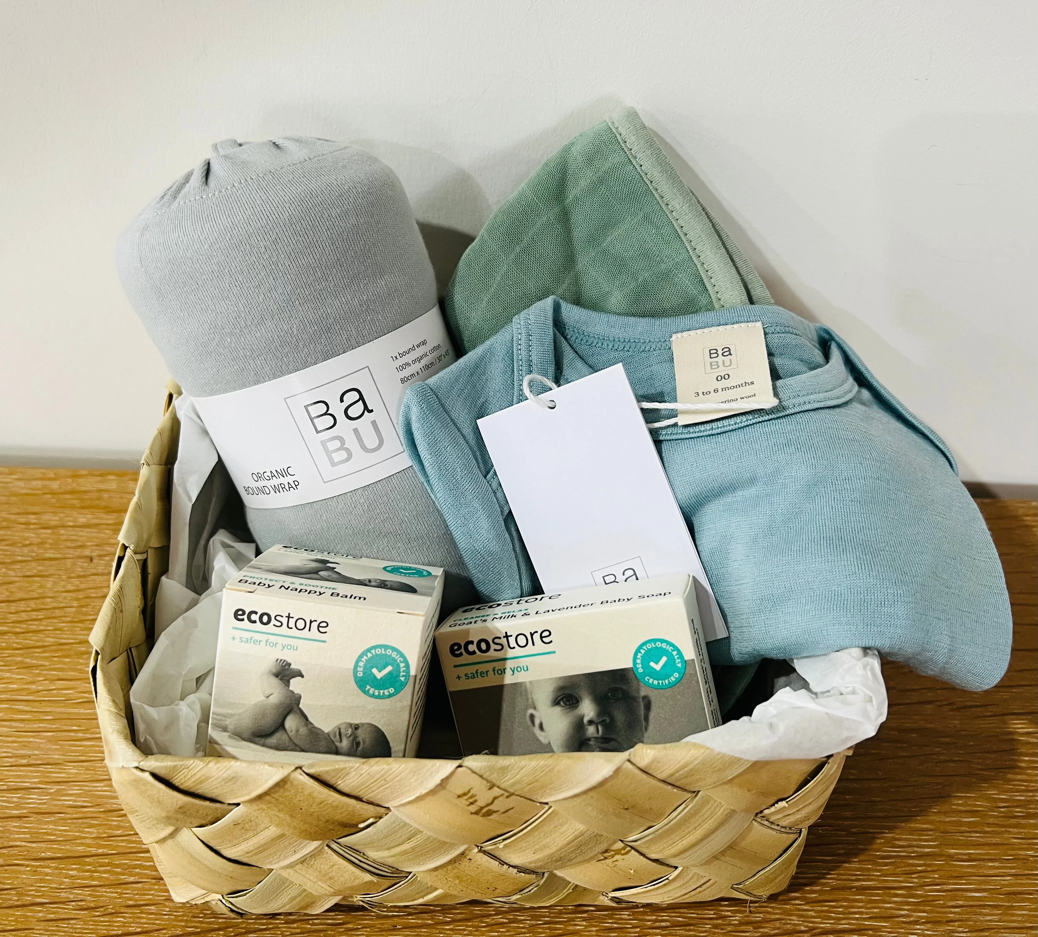 Babu Winter Baby Hamper with Merino Wool Gum drop Bodysuit
