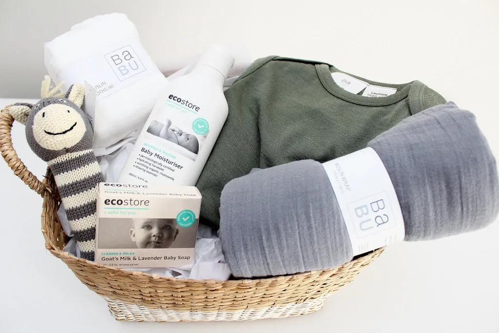 Babu Winter Newborn Baby Hamper with Merino Wool Bodysuit