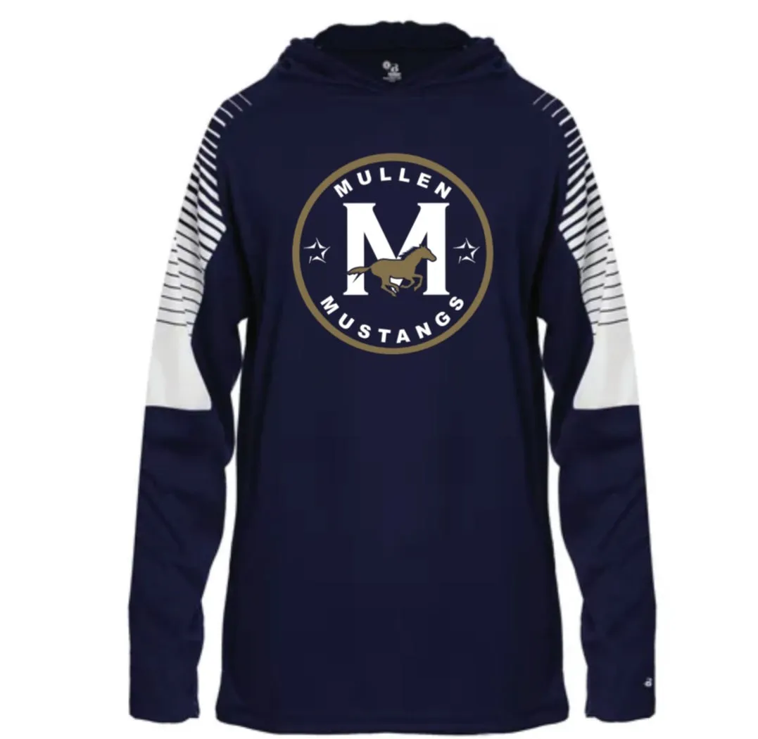 BADGER LINEUP HOODIE NAVY/WHITE