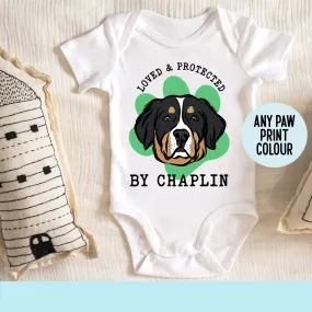 Bernese Mountain Dog Baby Bodysuit