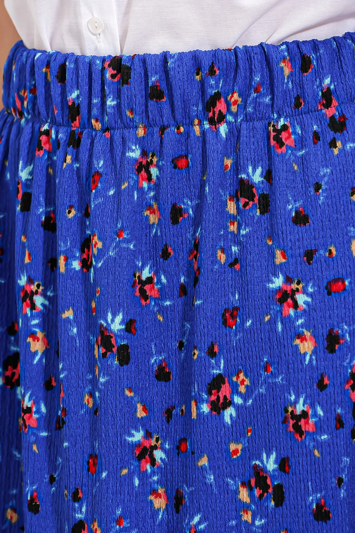 BGD Women Woman Saks Flower Patterned Long Knitted Skirt 1886 - Avondale