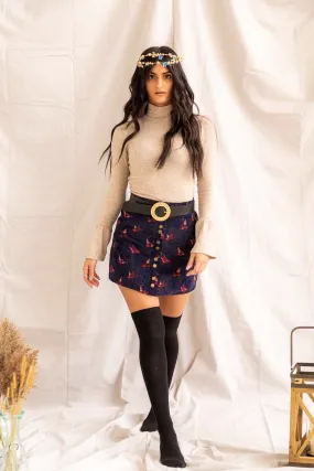 Birds Landing | Button Front Skirt