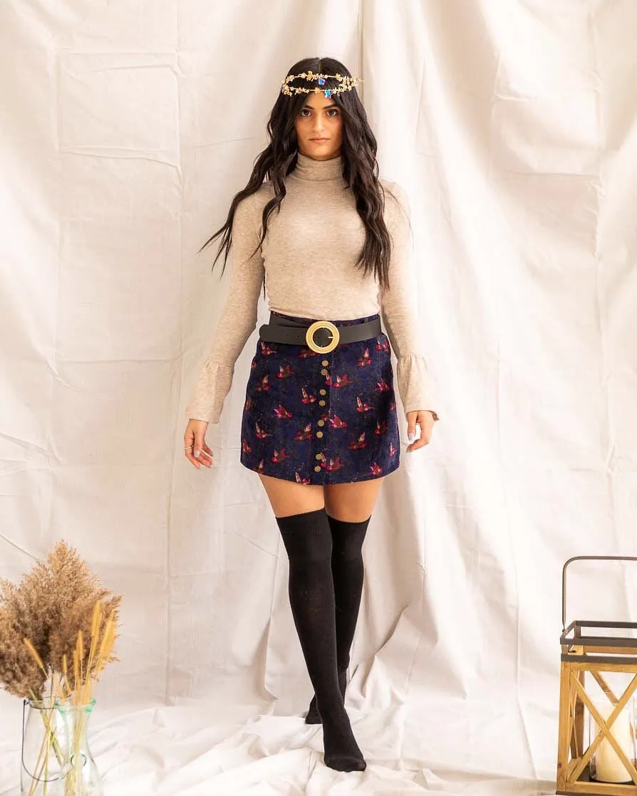 Birds Landing | Button Front Skirt