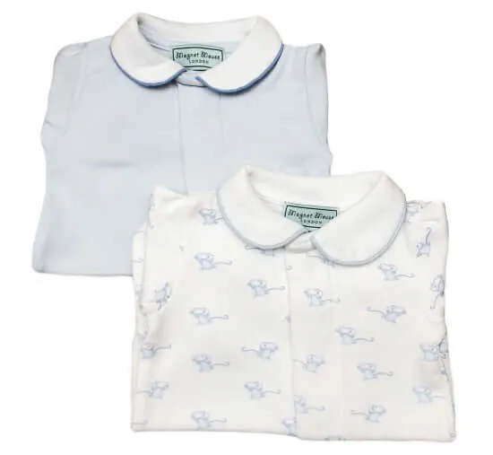 Blue Mouse Cotton Onesie