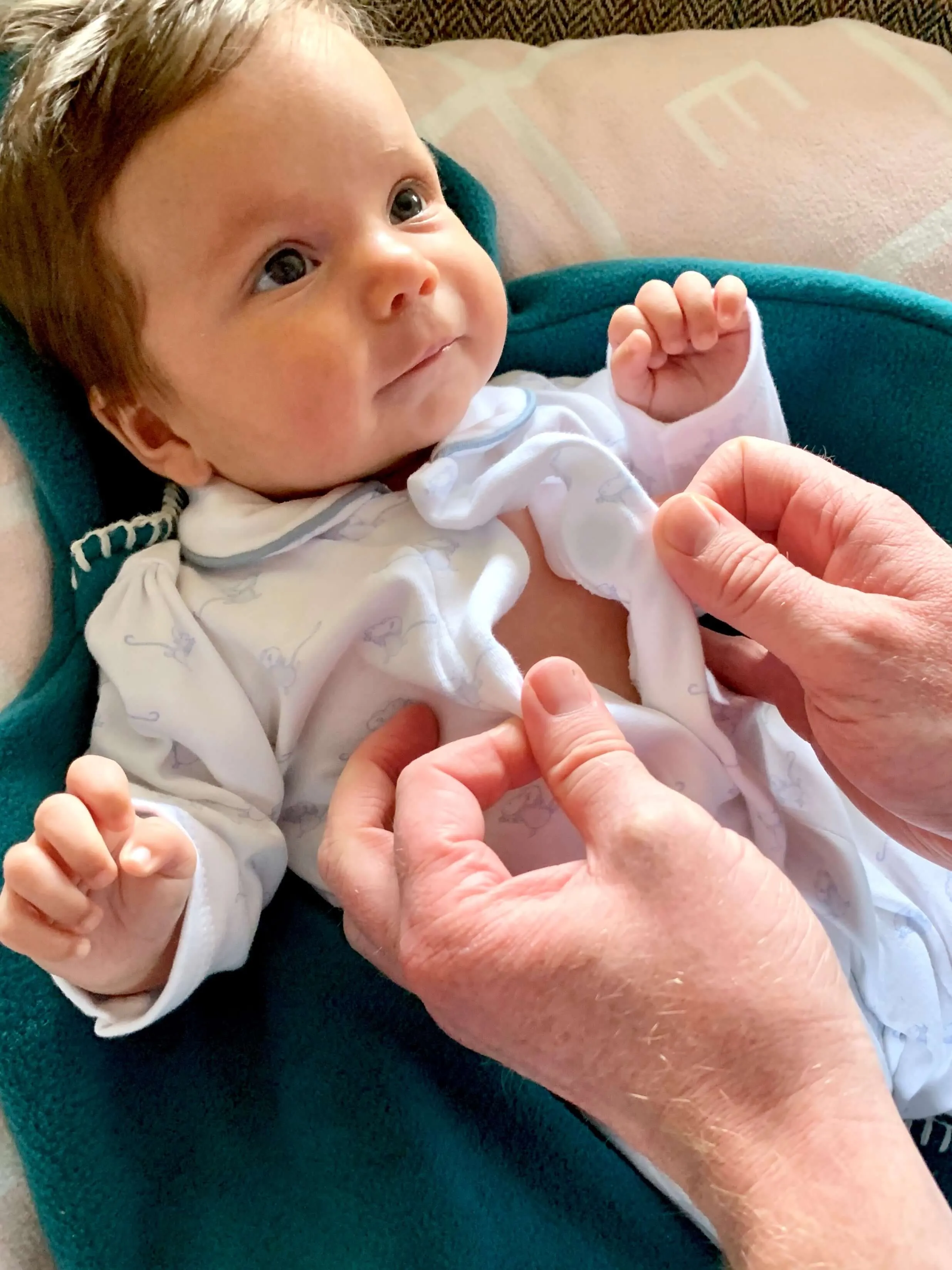 Blue Mouse Cotton Onesie