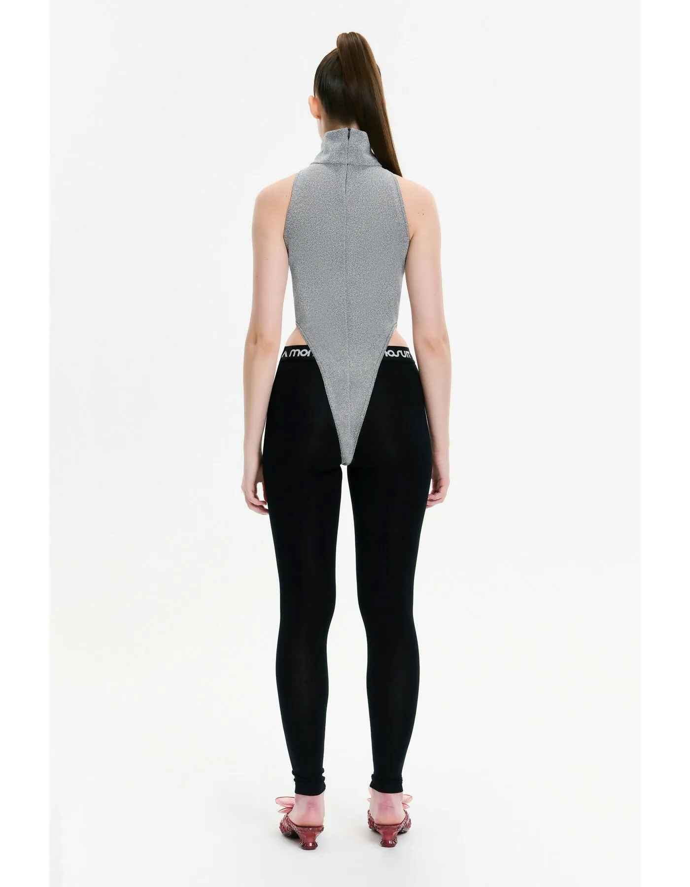 Bodysuit Open Heart Black/Grey
