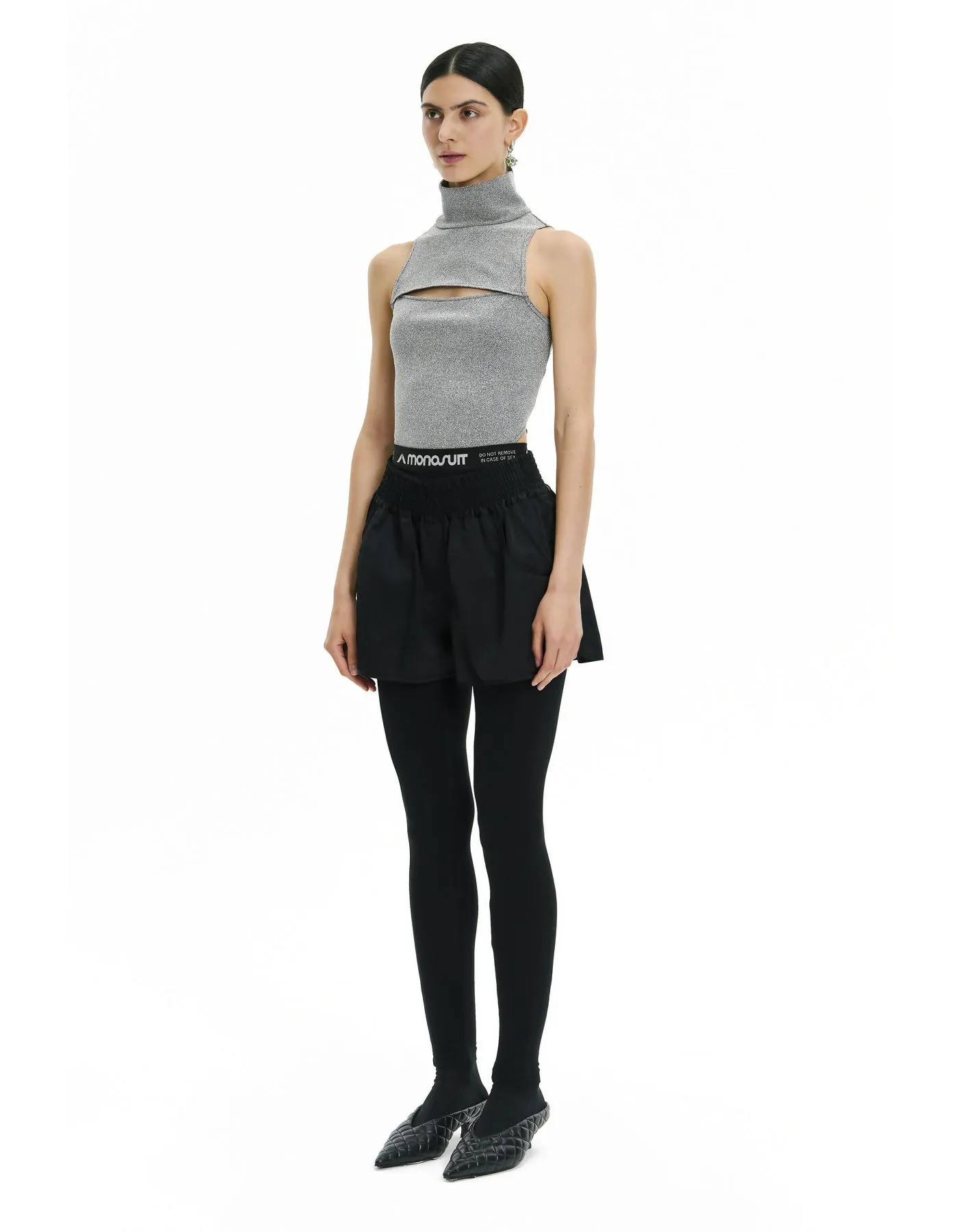 Bodysuit Open Heart Black/Grey