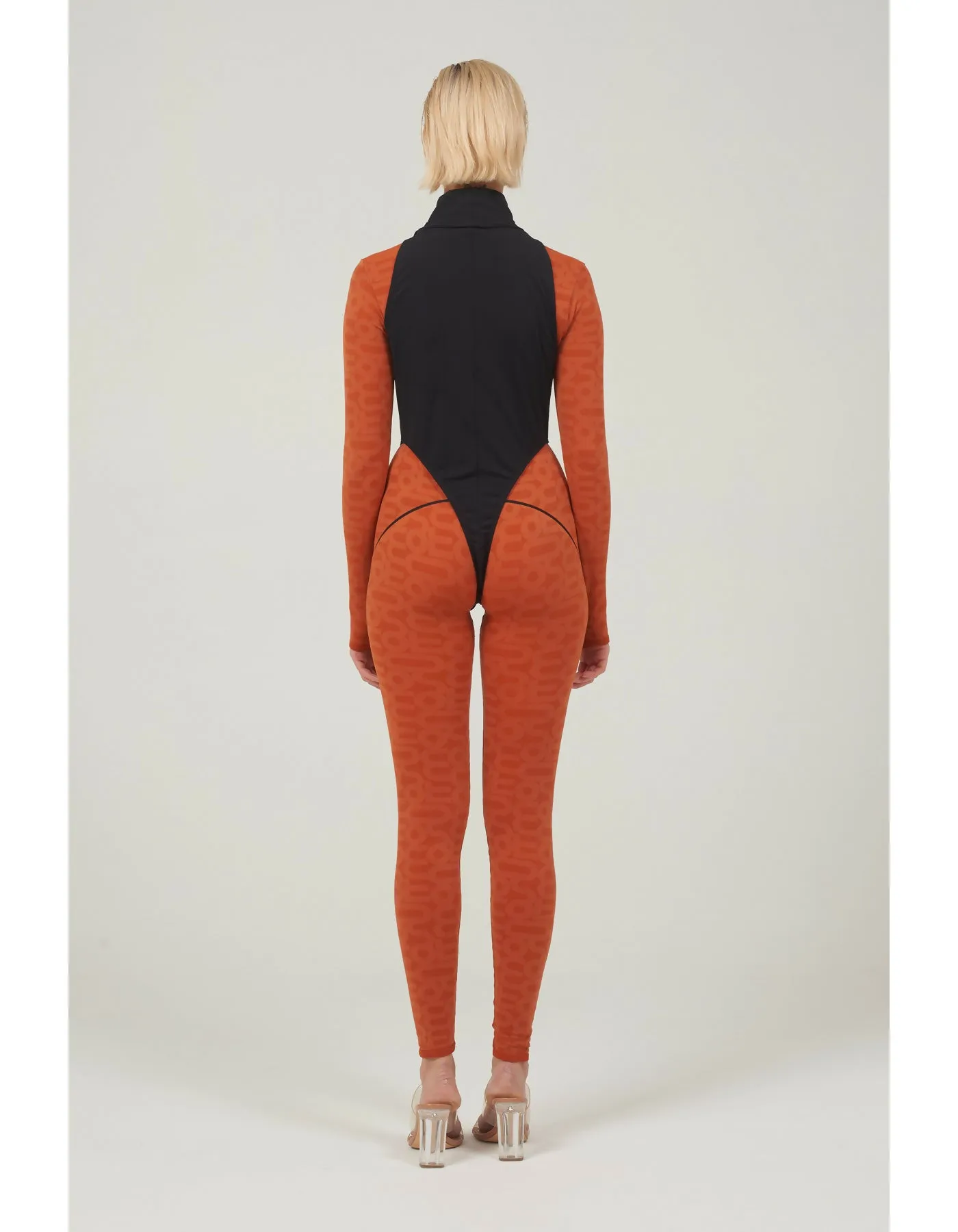 Bodysuit Open Heart Black/Grey