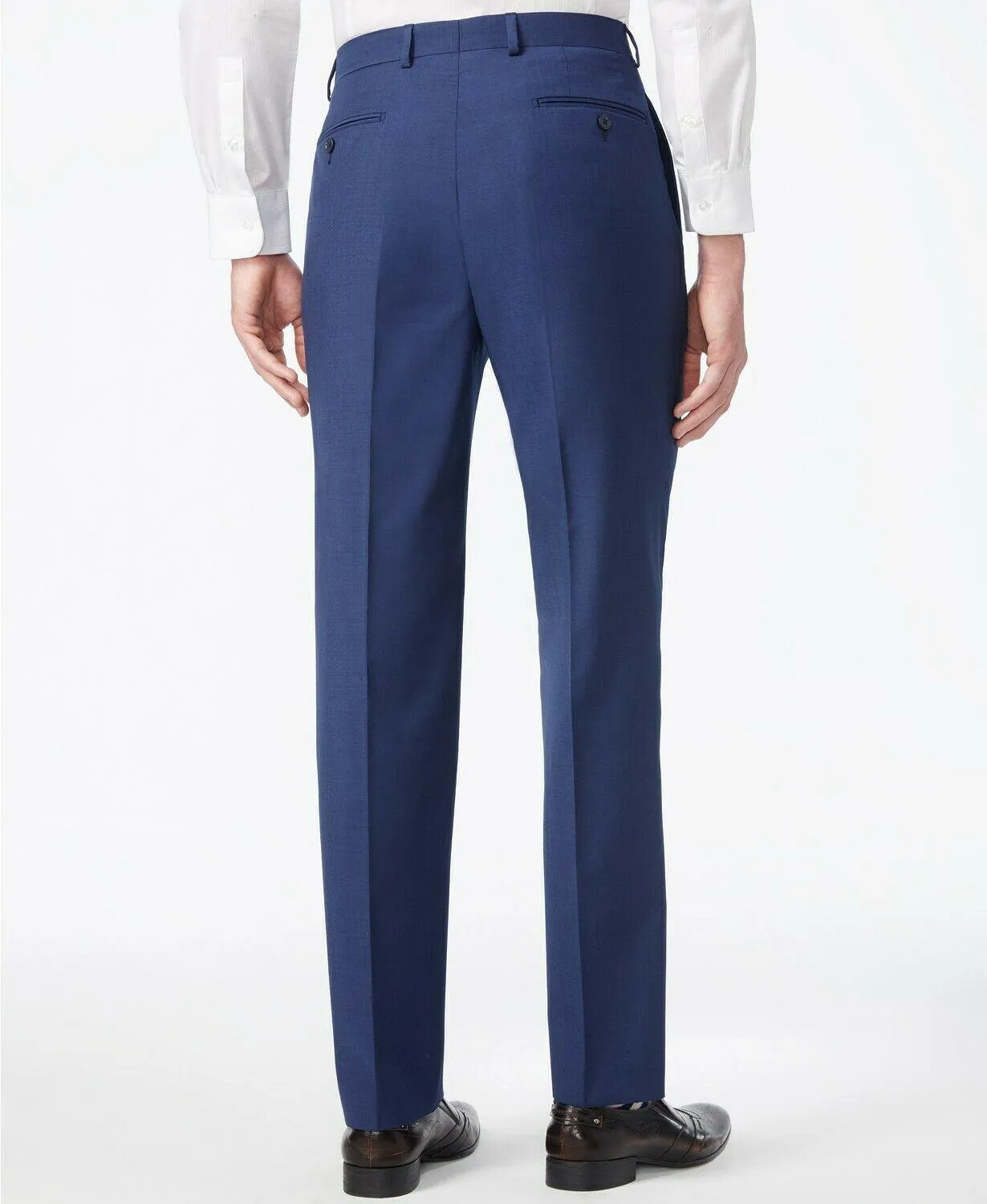 Calvin Klein Mens Slim fit Dress Pants Pants 38 / 30 Blue Solid