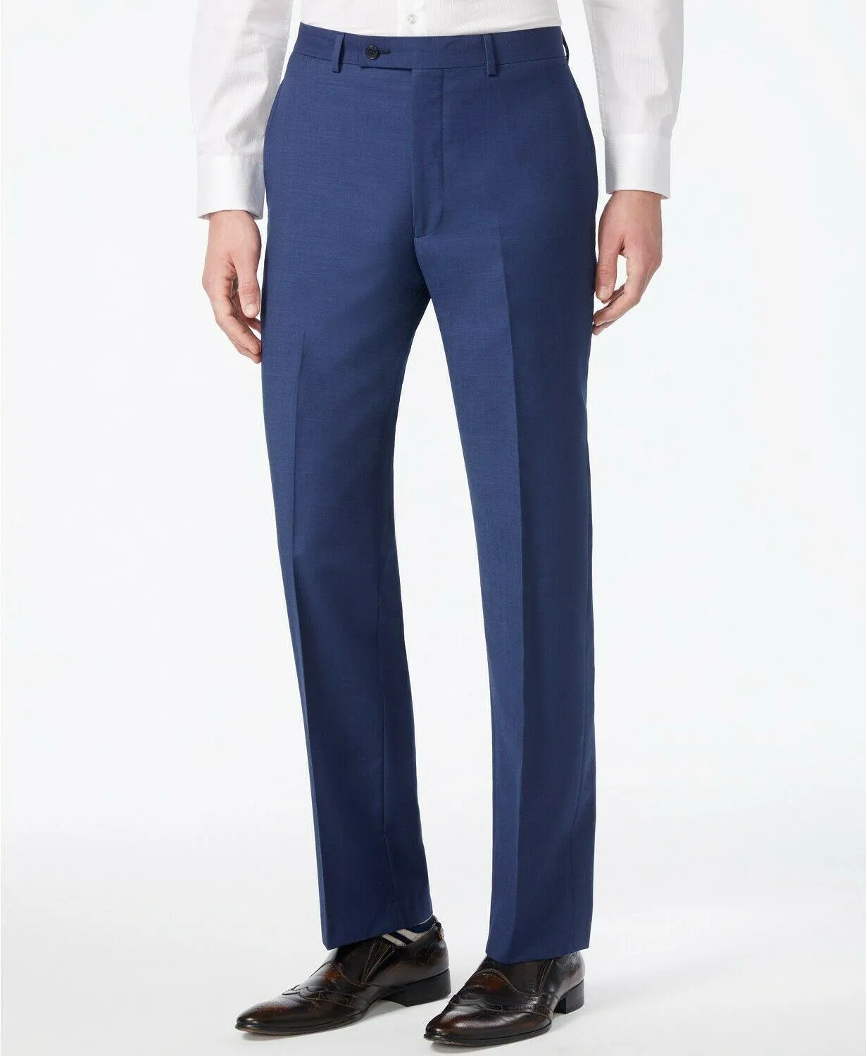 Calvin Klein Mens Slim fit Dress Pants Pants 38 / 30 Blue Solid