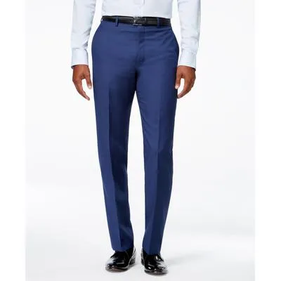 Calvin Klein Mens Slim fit Dress Pants Pants 38 / 30 Blue Solid