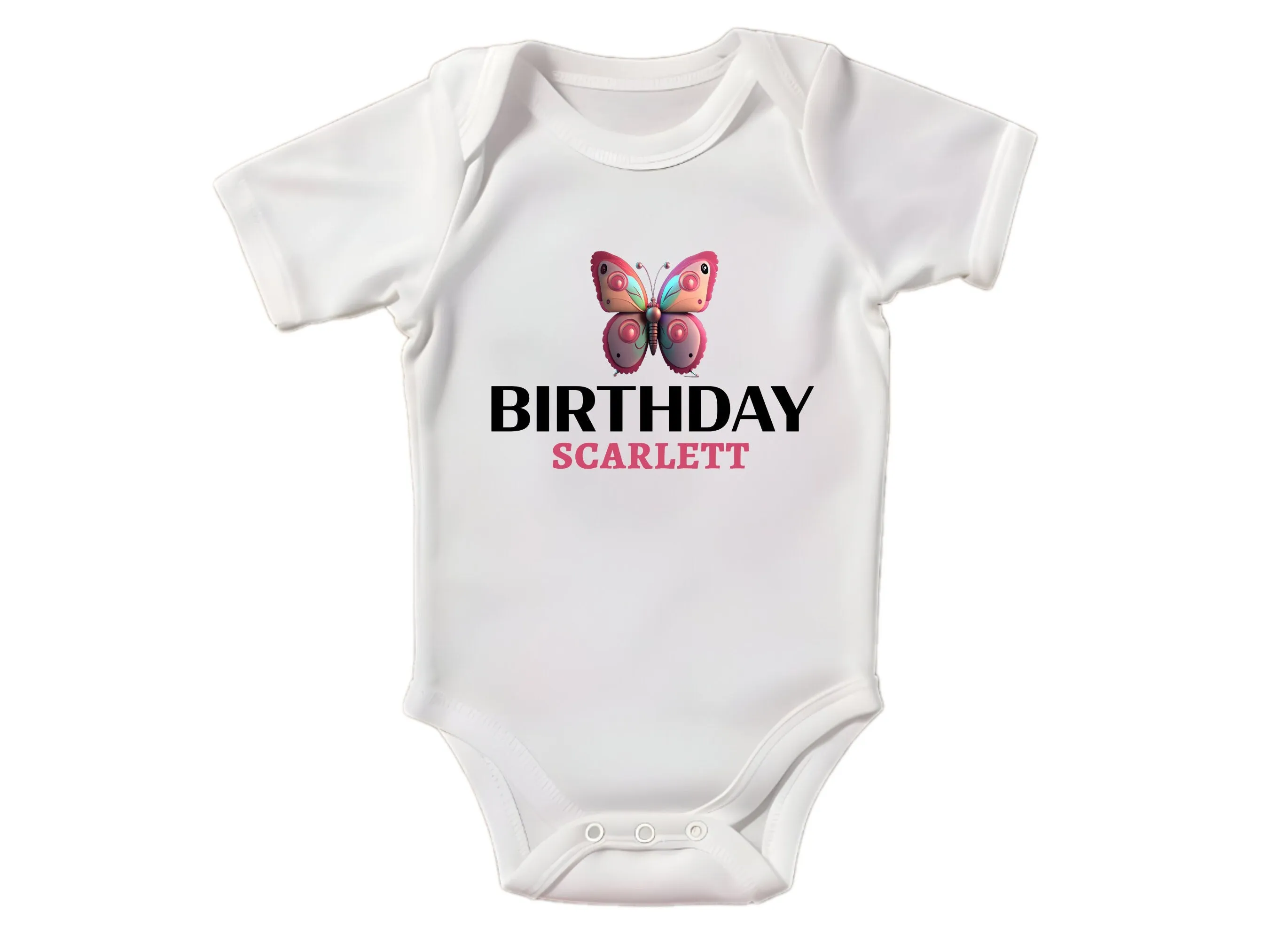 Celebrate Your Birthday with Baby Girls Bodysuit Personalized Name Long Sleeve for Birthday