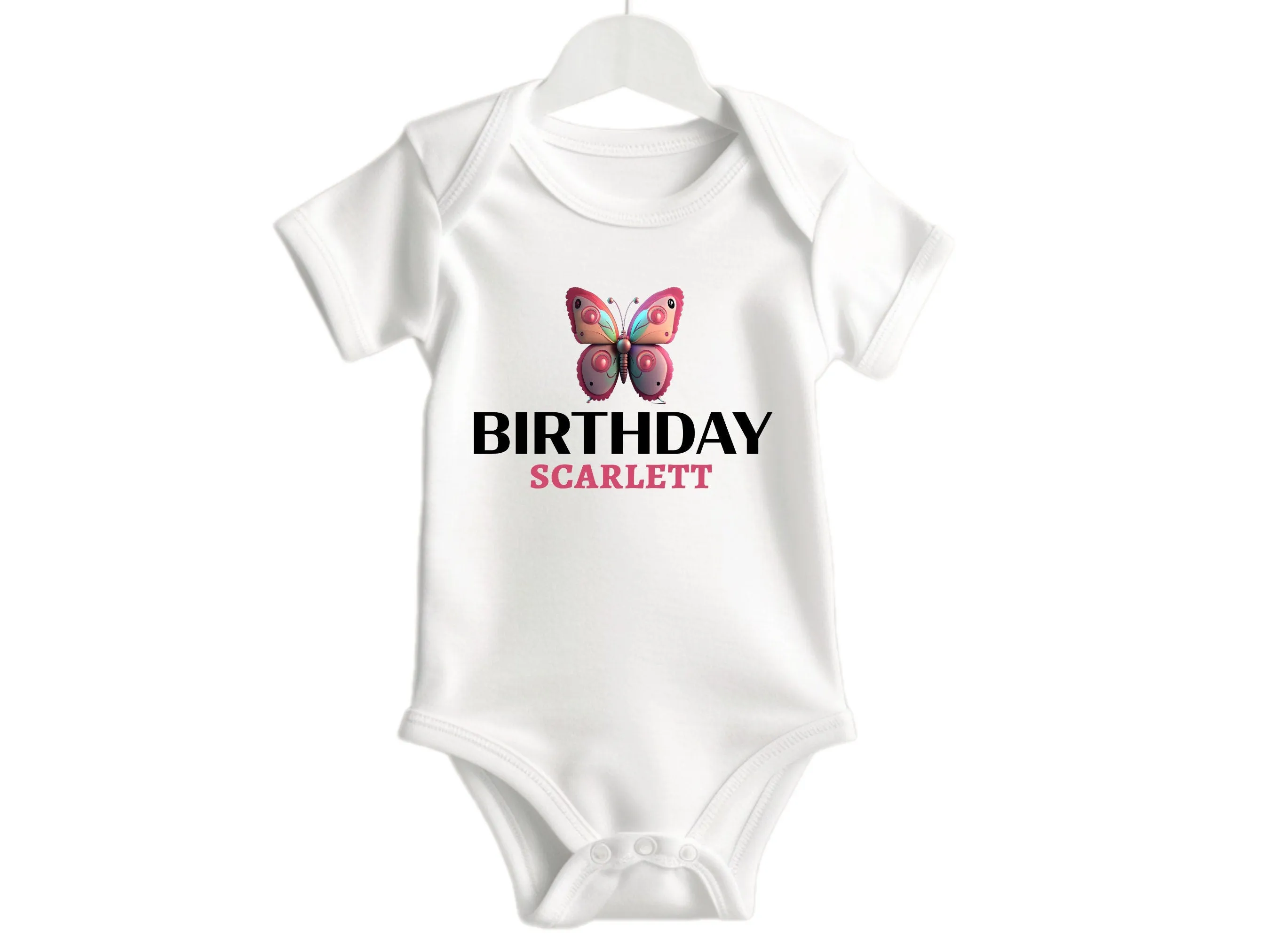 Celebrate Your Birthday with Baby Girls Bodysuit Personalized Name Long Sleeve for Birthday