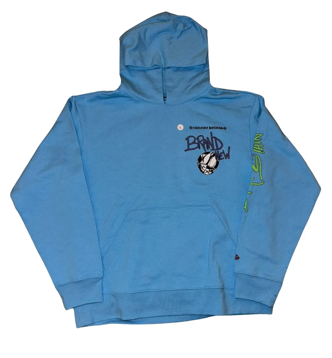 Chrome Hearts "Matty Boy - Brain New " Hoodie Blue