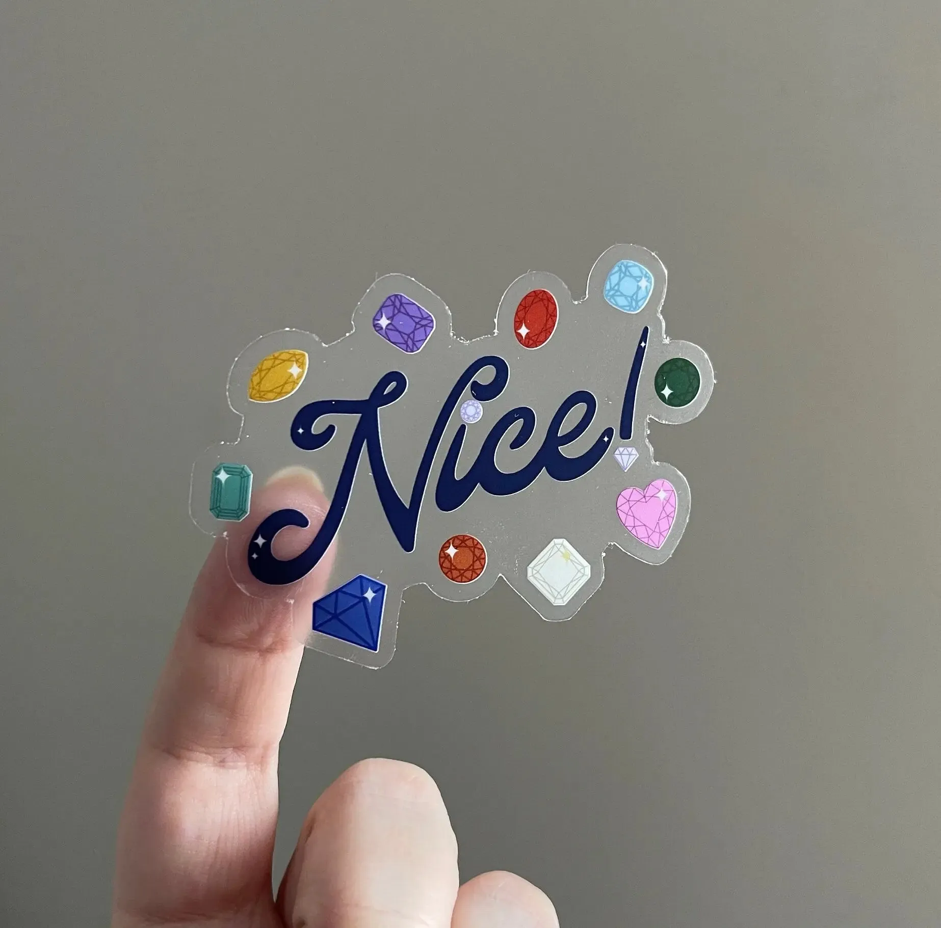 CLEAR NICE! Eras bejeweled sticker