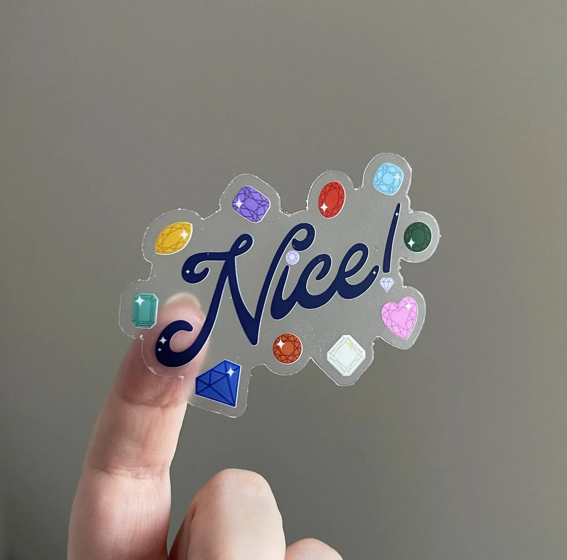 CLEAR NICE! Eras bejeweled sticker