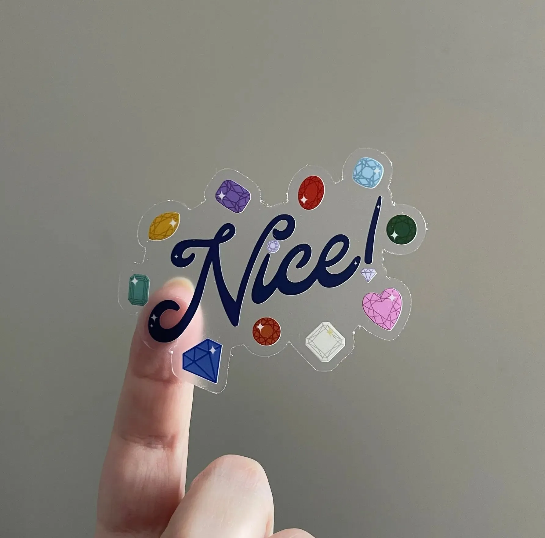 CLEAR NICE! Eras bejeweled sticker