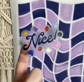 CLEAR NICE! Eras bejeweled sticker