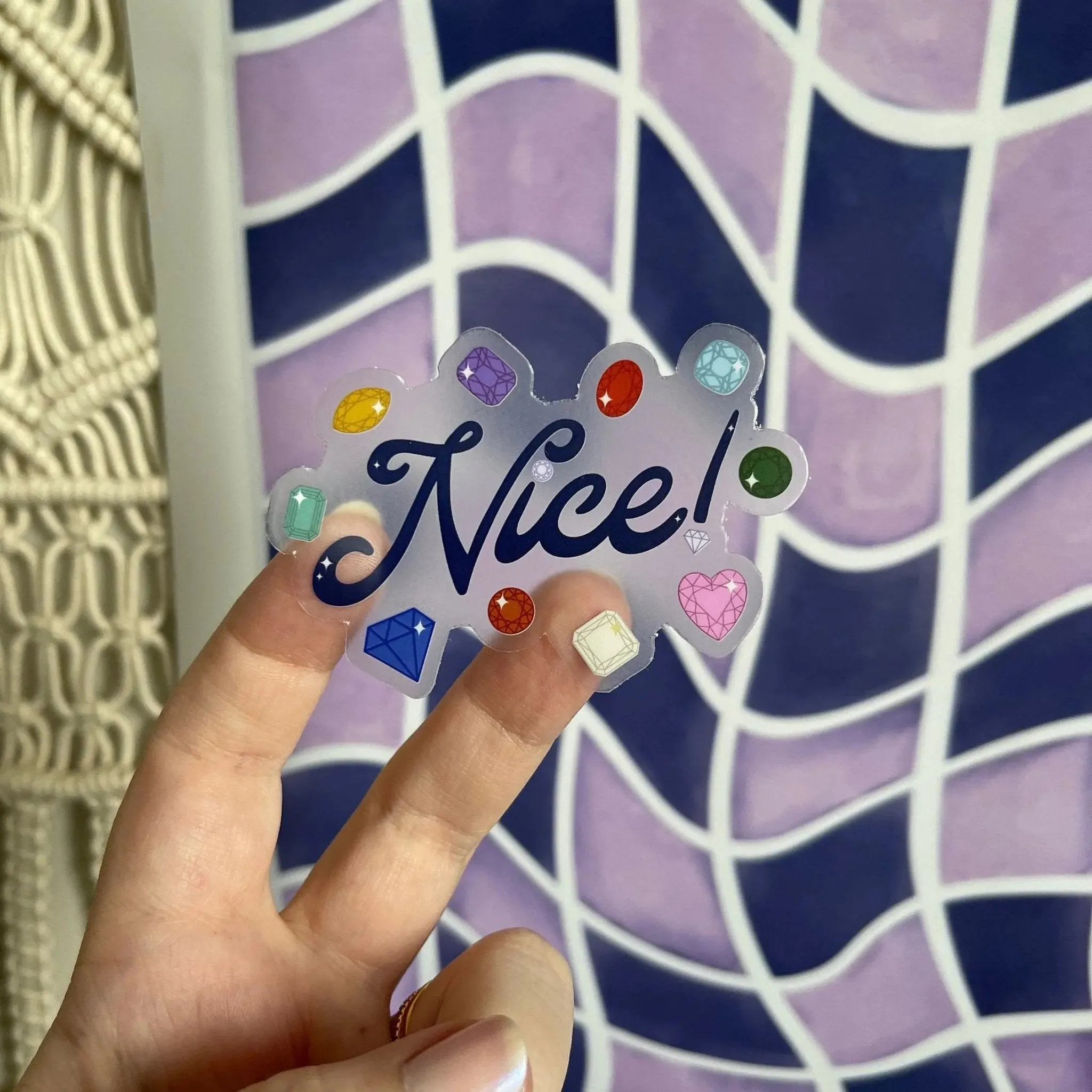 CLEAR NICE! Eras bejeweled sticker
