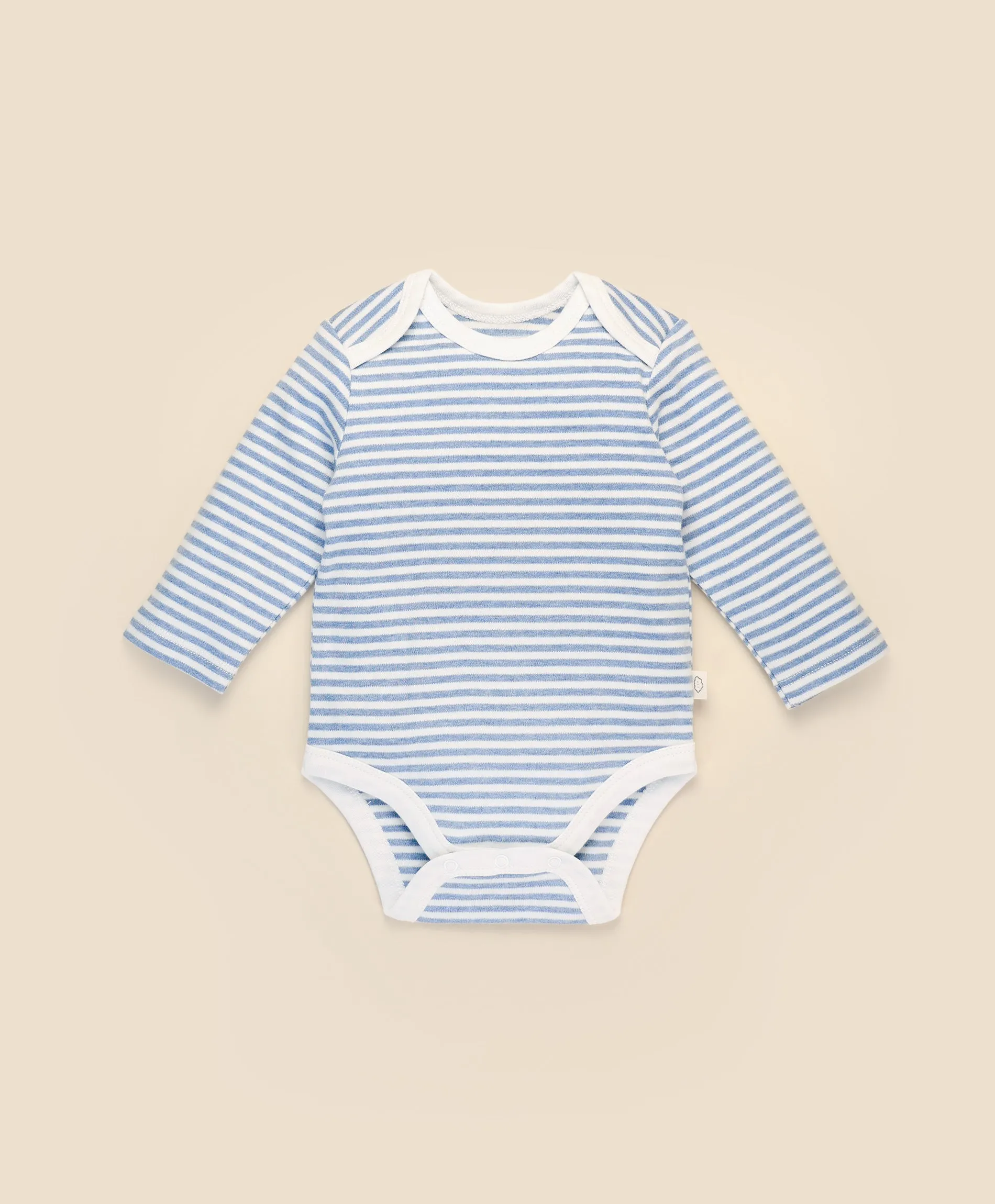 Comfy baby long sleeve bodysuit - Blue stripes