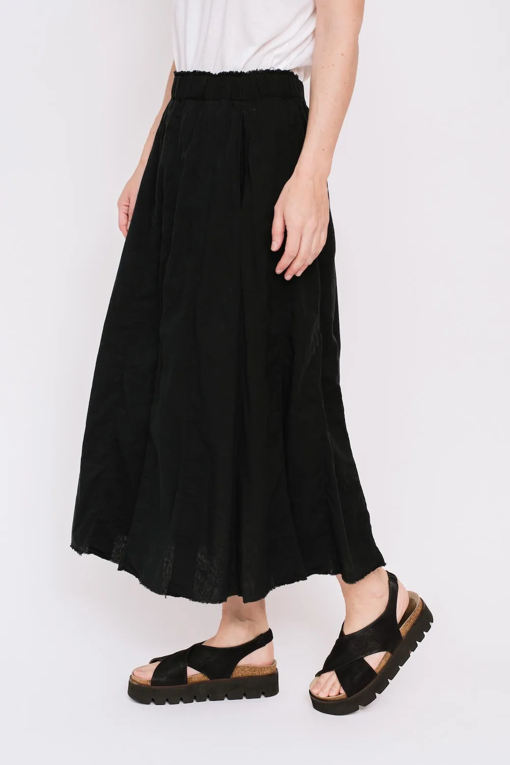 Cotton Voile Skirt, Black