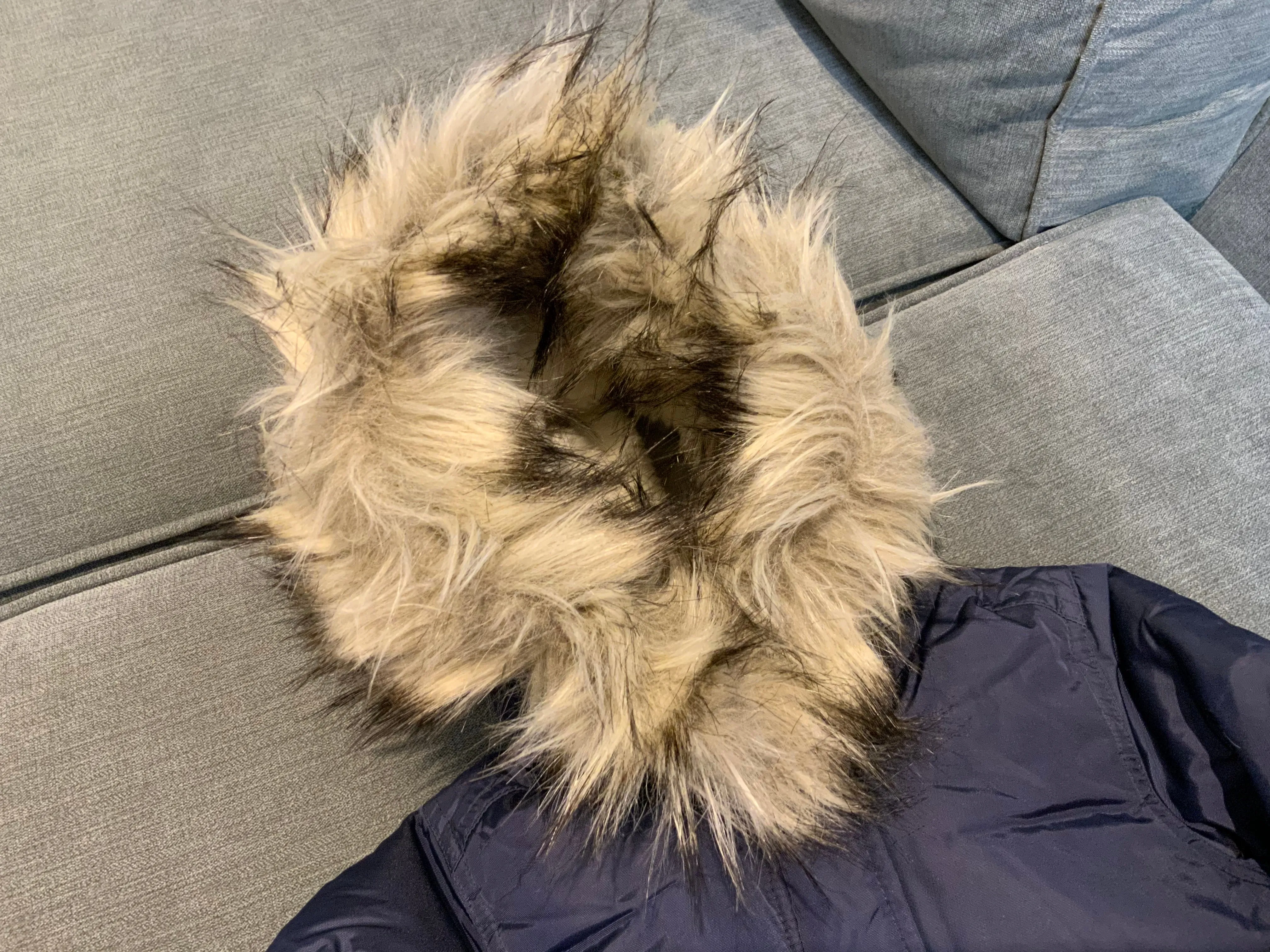 Crewcuts by J. Crew Girls' Puffer Parka Navy Winter Coat Jacket Size 4-5 years children