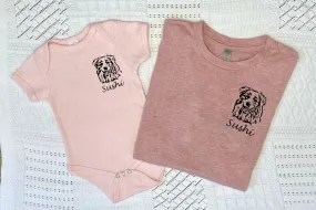 Custom Pet Portrait Baby Bodysuit
