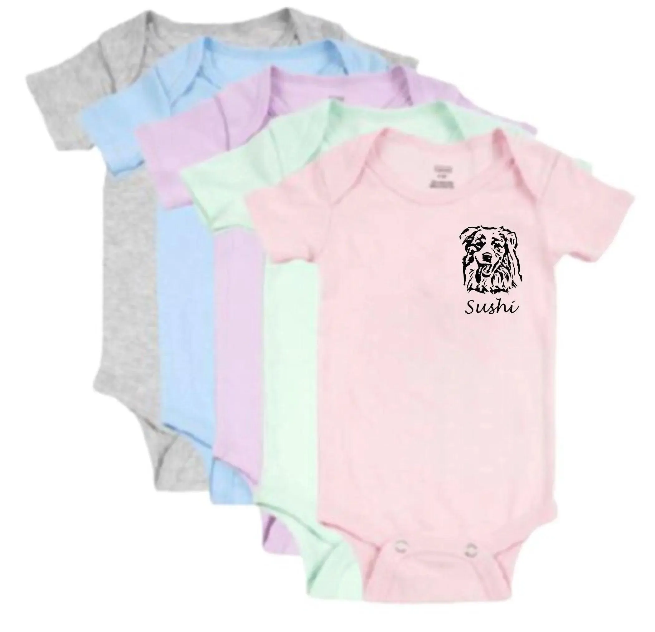 Custom Pet Portrait Baby Bodysuit