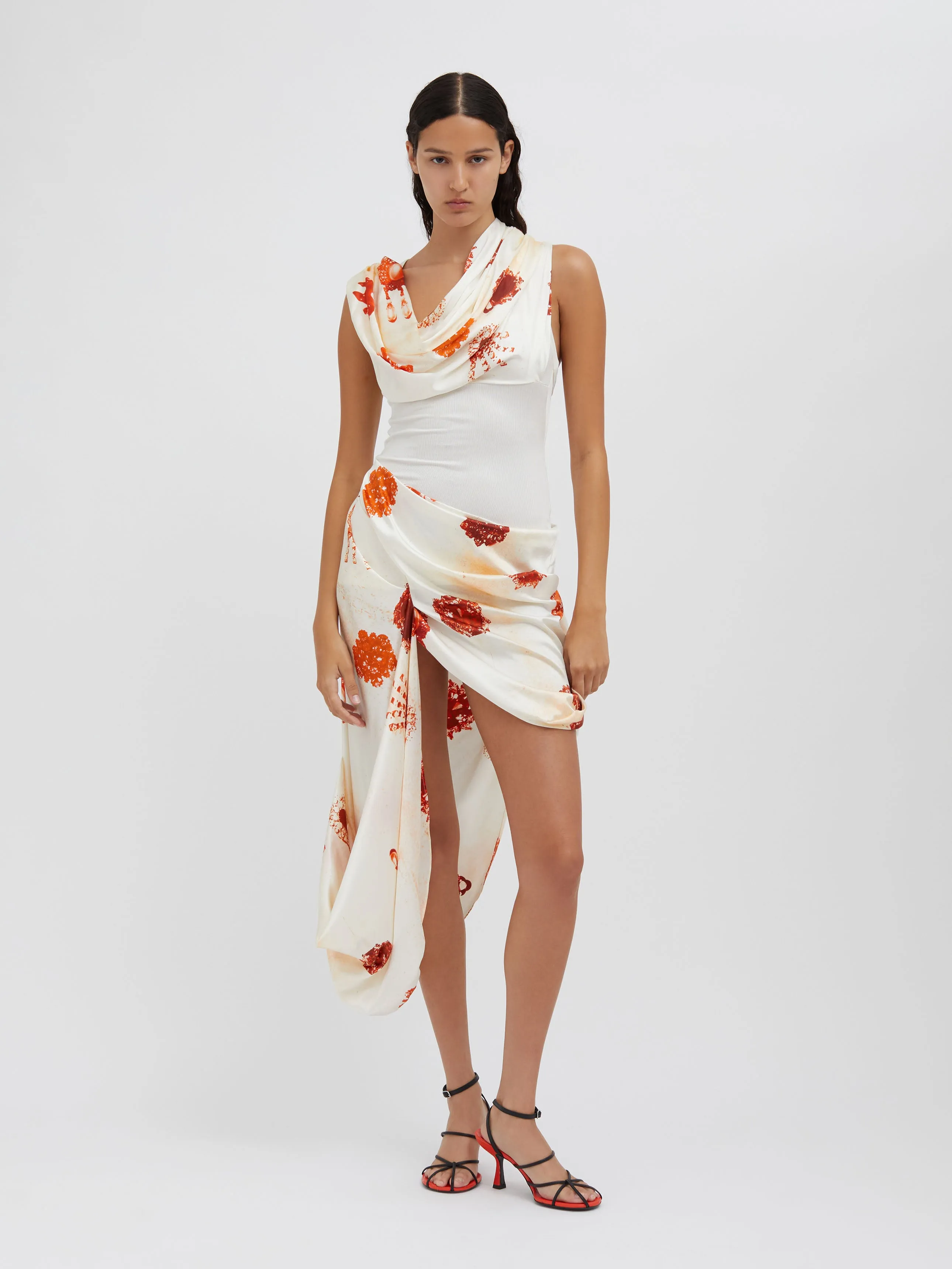 Cyanotype Heirloom Draped Dress