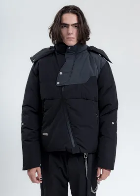 Dark Grey Arc Sculpture Puffer Jacket