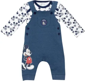 Disney Mickey Mouse Bodysuit & Dungarees Baby Boys Set
