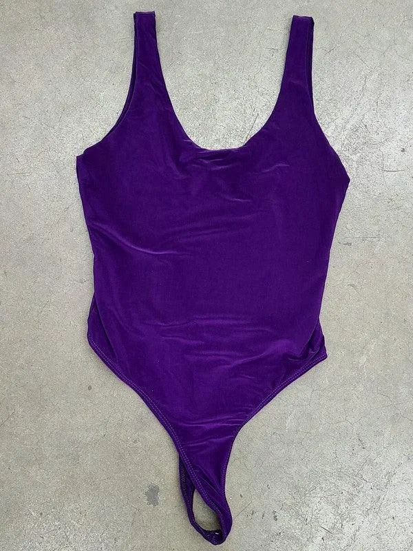 Double Layer Tank Thong Bodysuit