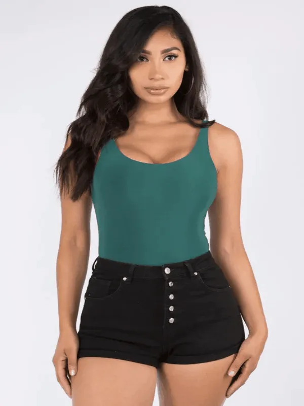 Double Layer Tank Thong Bodysuit