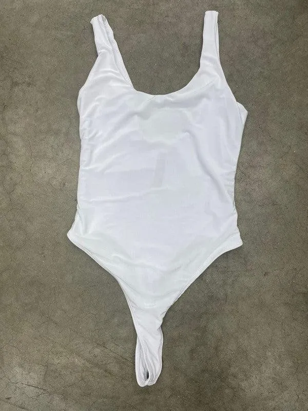 Double Layer Tank Thong Bodysuit