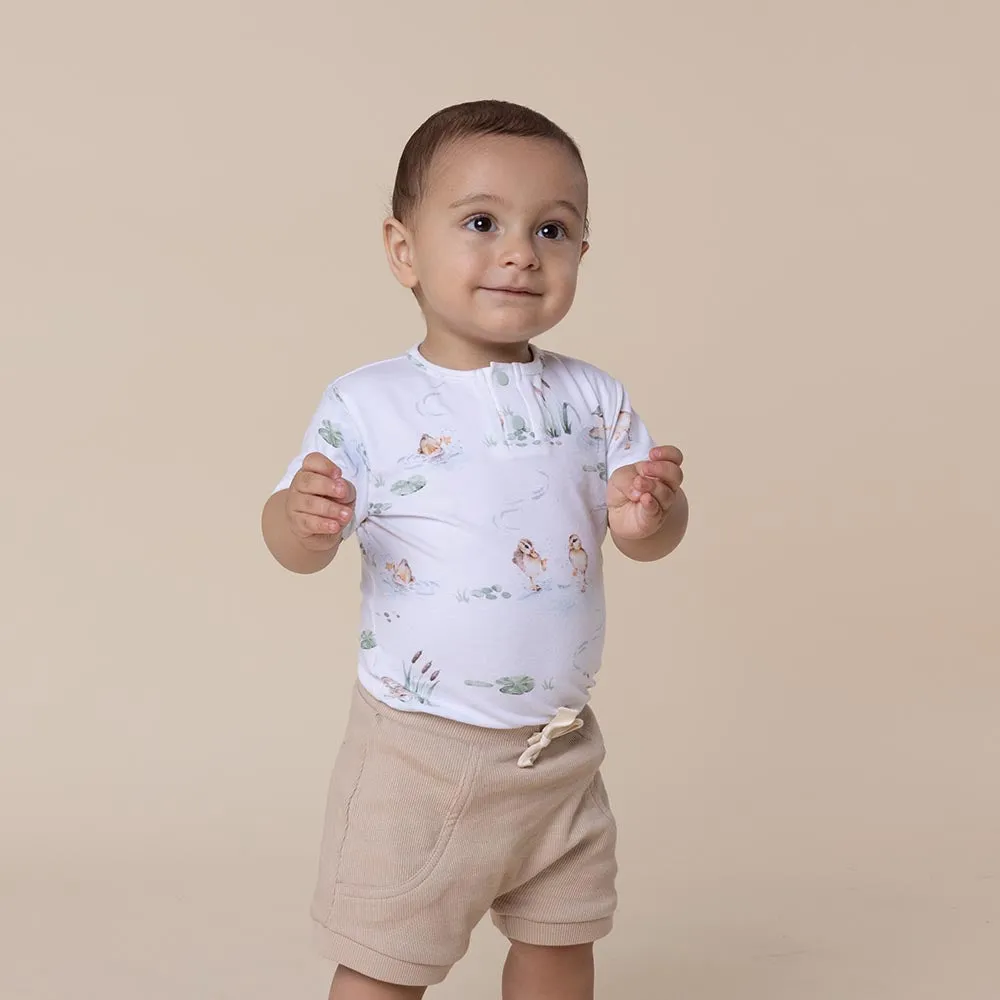 Duck Pond Short Sleeve Organic Bodysuit