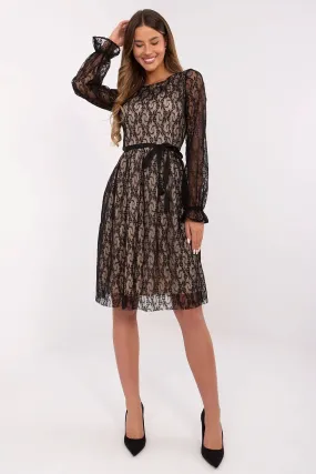 Elegant lace long sleeves cocktail dress