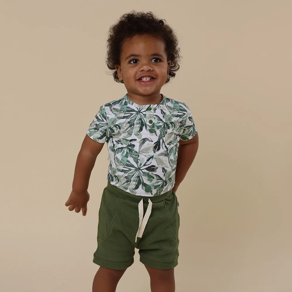 Evergreen Short Sleeve Organic Bodysuit