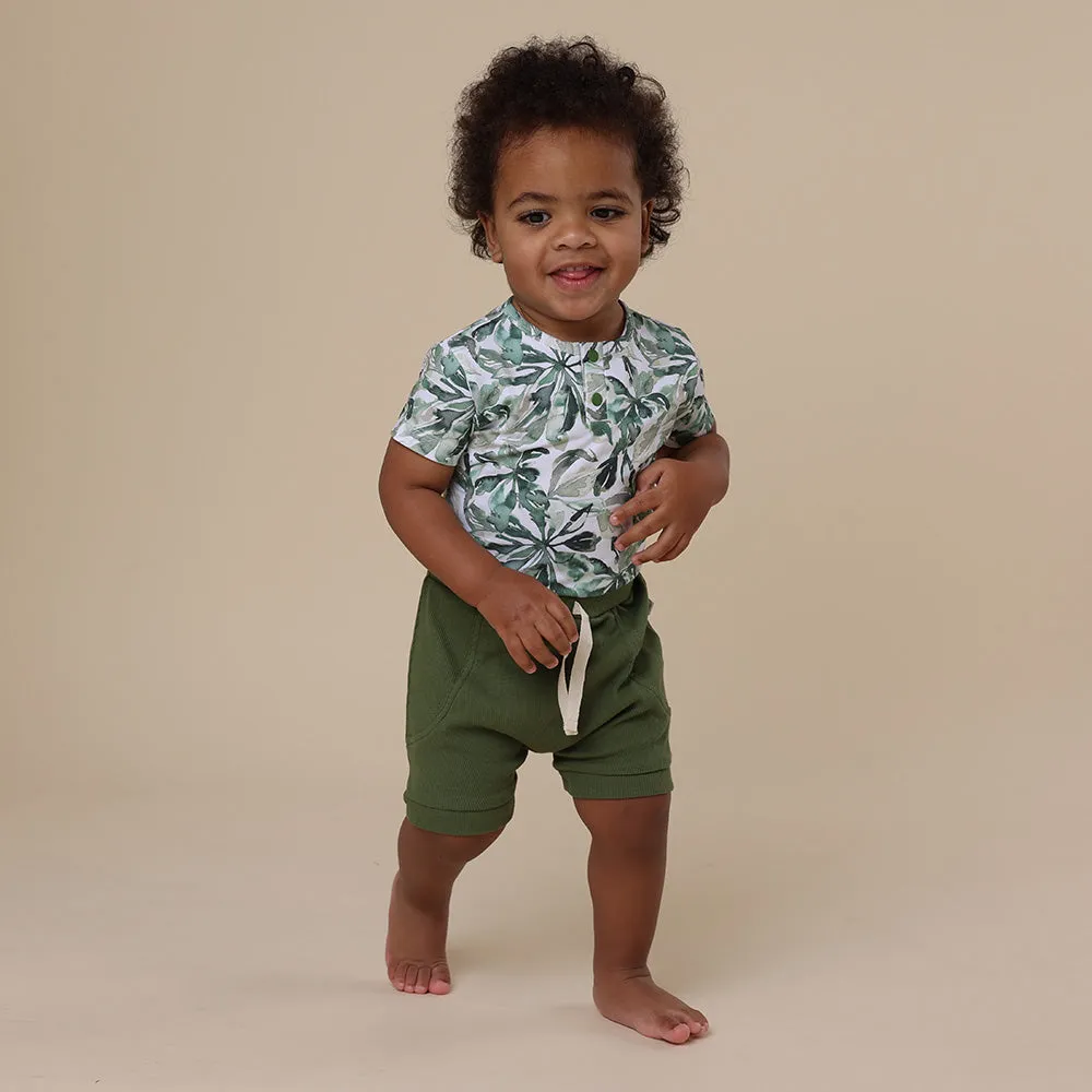 Evergreen Short Sleeve Organic Bodysuit