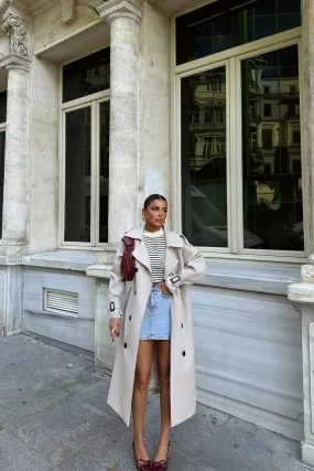 EYY Women Stone Arms Belted Trench Coat - Edmonton