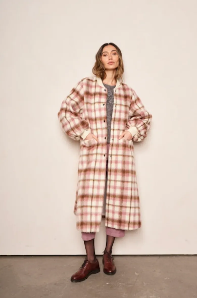 FINAL SALE Cameron Coat in Blush Plaid