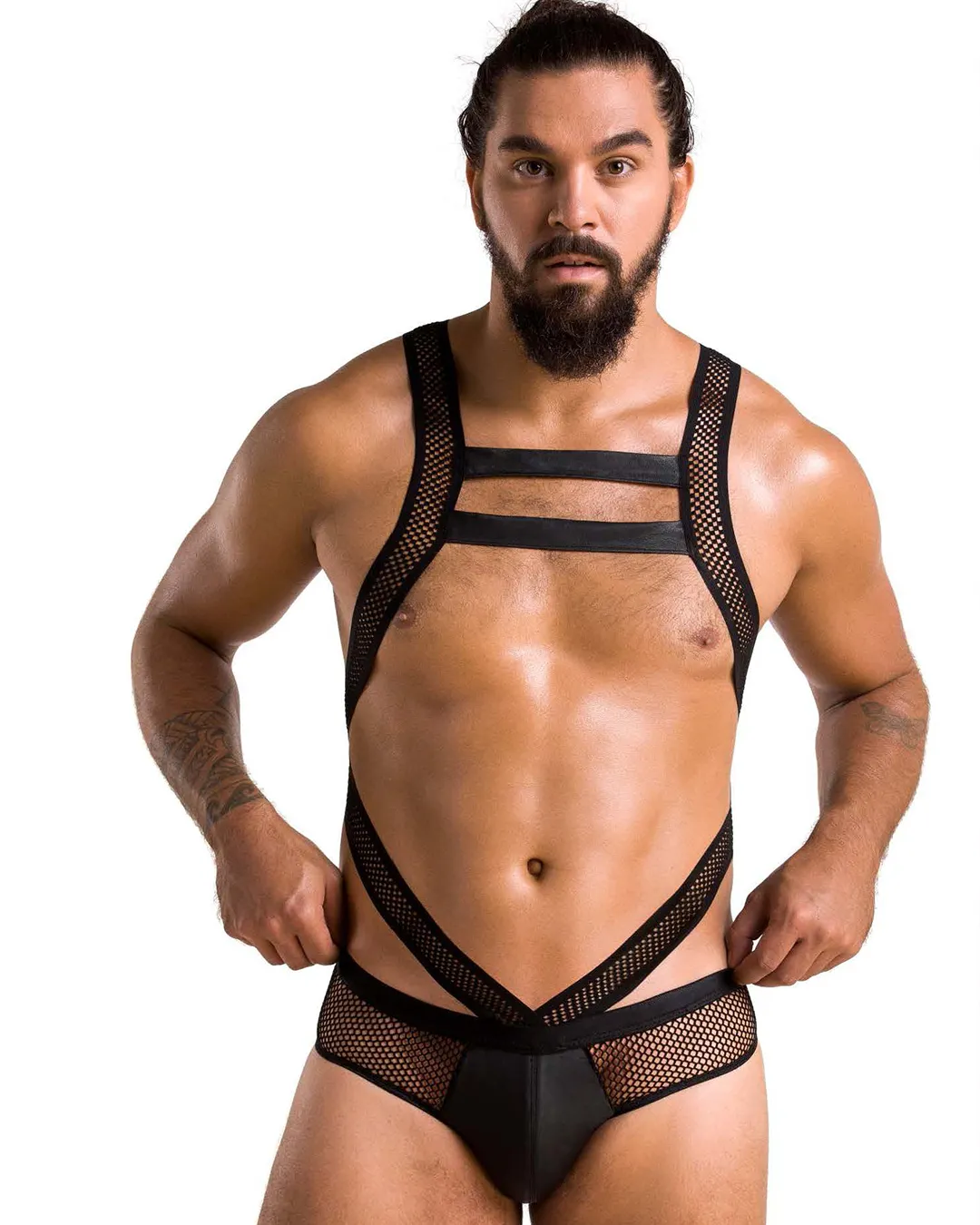 Fish Net Strap Bodysuit