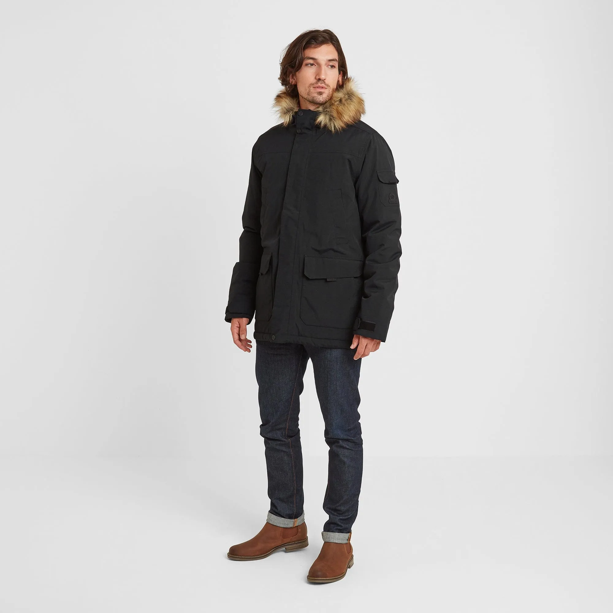 Garrick Mens Waterproof Parka - Black