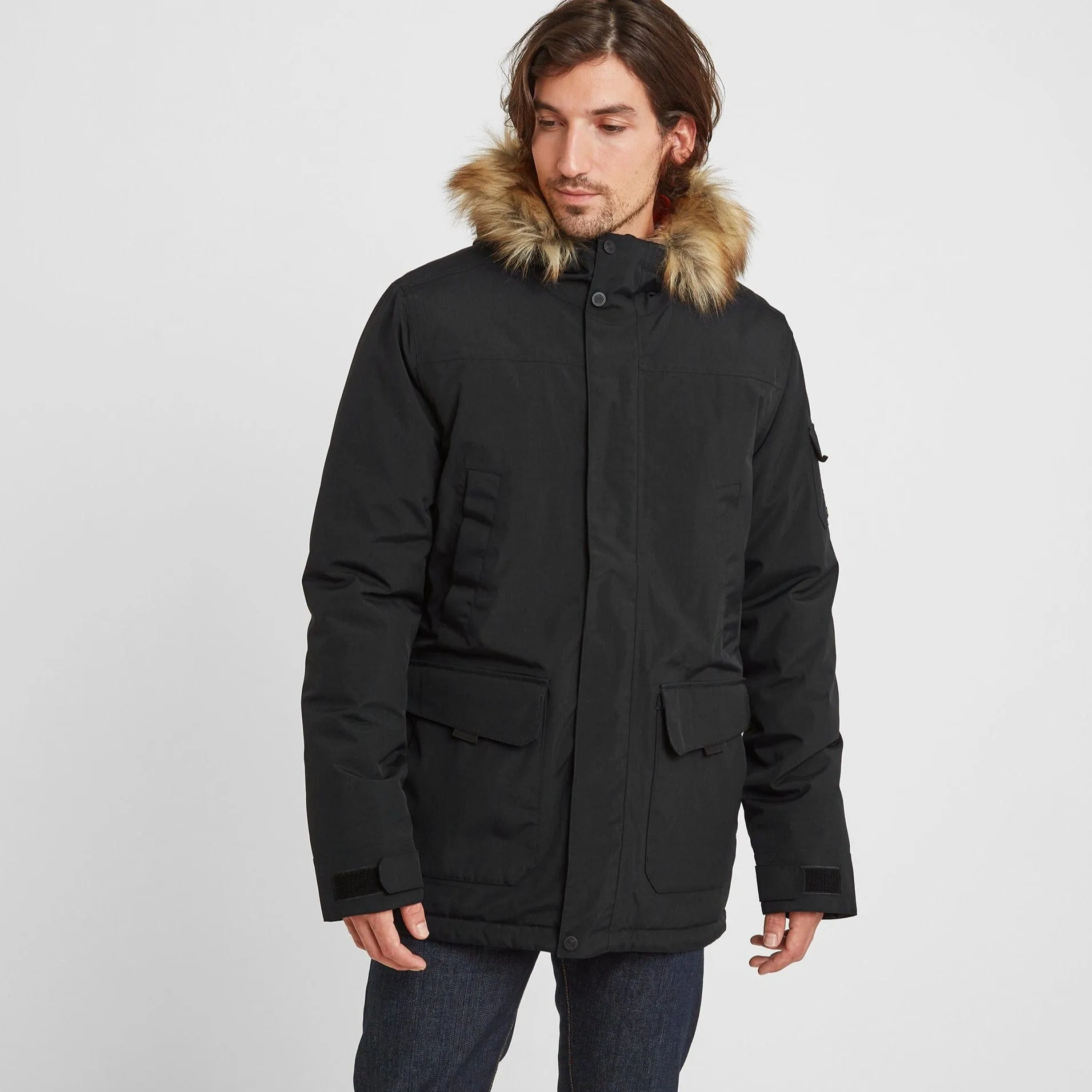 Garrick Mens Waterproof Parka - Black