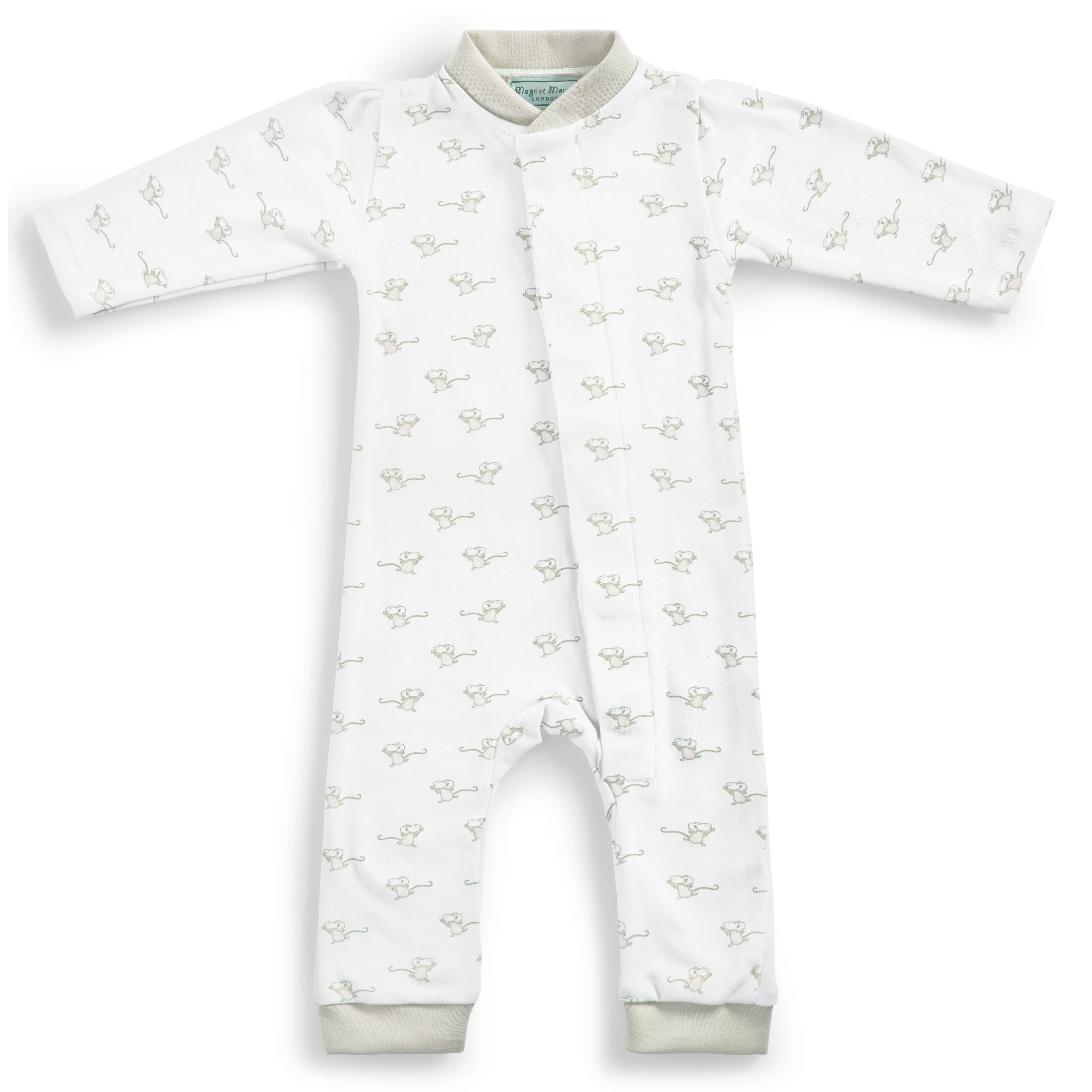 Grey Mouse Romper: Without feet