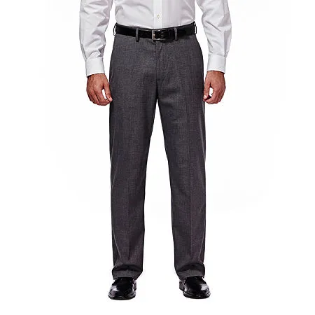 Haggar Mens Classic fit Dress Pants 34 / 32 Grey Solid